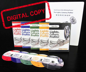 Grab your copy of the Lights, Camera, Profits! digital course. Click here.